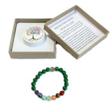 Chakra Bracelet - Malachite & Tree of Life Bead