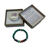 Chakra Bracelet - Chalcedony & Tree of Life Bead