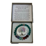 Chakra Bracelet - Chalcedony & Tree of Life Bead