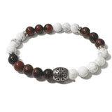 Men's Bracelet - Mahogany Obsidian & American Howlite