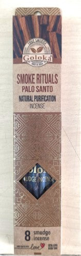 Smudge Incense - Goloka Smoke Rituals Palo Santo (12 Packs)