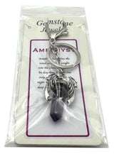Keyring - Dragon Wings Gemstone Point Amethyst (Set of 6)