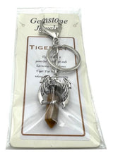 Keyring - Dragon Wings Gemstone Point  Tiger Eye (Set of 6)