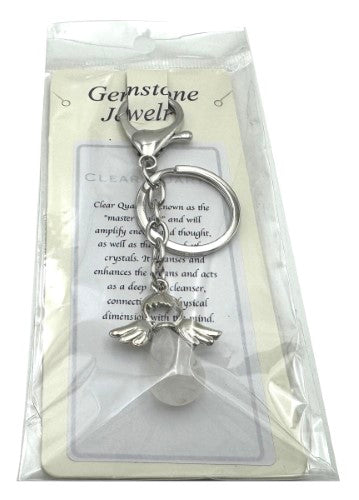 Keyring - Angel Clear Quartz (Set of 6)