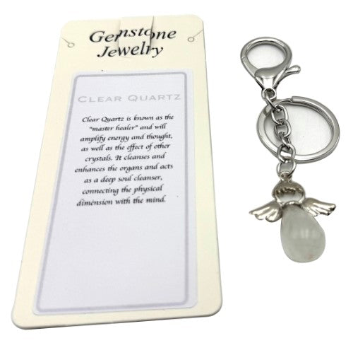 Keyring - Angel Clear Quartz (Set of 6)