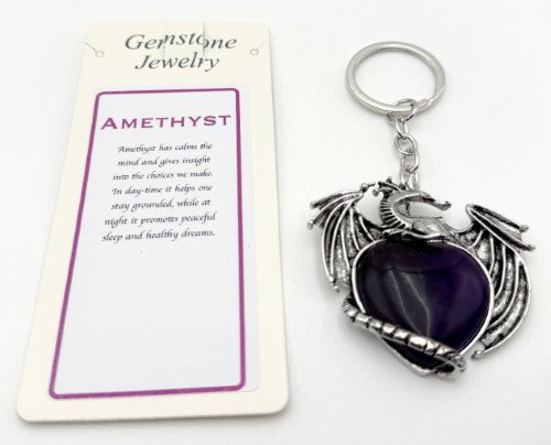 Keyring - Flying Dragon Amethyst (Set of 6)