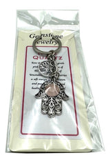 Keyring - Hamsa  Rose Quartz (Set of 6)
