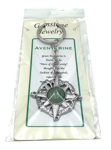 Keyring - Compass  Aventurine (Set of 6)