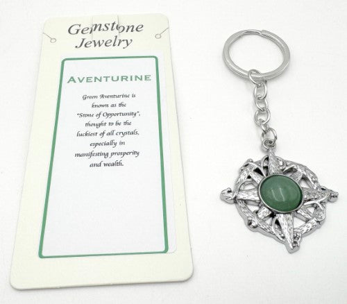 Keyring - Compass  Aventurine (Set of 6)