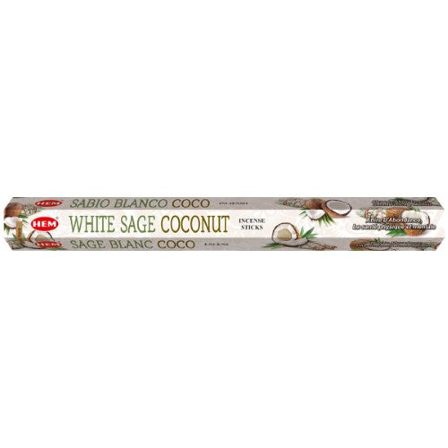 Incense - HEM White Sage Coconut Hexa (Box of 6)