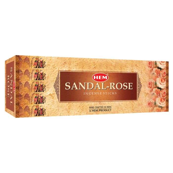 Incense - HEM Sandal Rose Hexa (Box of 6)