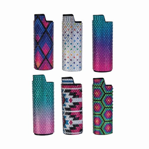Metal Lighter Case - Smokezilla Rhinestone (Set of 12  Assorted)