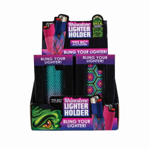 Metal Lighter Case - Smokezilla Rhinestone (Set of 12  Assorted)