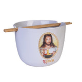 Ramen Ceramic Noodle Bowl with Bamboo Chopsticks - Jesus