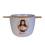 Ramen Ceramic Noodle Bowl with Bamboo Chopsticks - Jesus