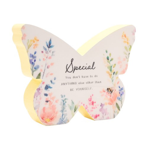 Standing Plaque - The Cottage Garden Floral Mantel Butterfly Special (17.5cm)