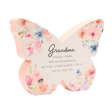 Standing Plaque - The Cottage Garden Floral Mantel Butterfly Grandma (14cm)