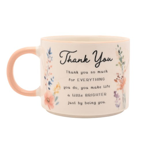 Mug - The Cottage Garden Peach Thank You (Set of 2)