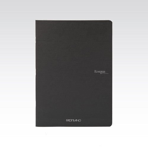 Fabriano Ecoqua Stapled 90gsm Lined A4 Notebooks LINED A4 BLACK 40 SHT