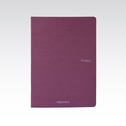 Fabriano Ecoqua Stapled 90gsm Lined A4 Notebooks LINED A4 WINE 40 SHT