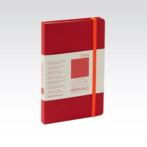 Fabriano Ispira Hard Cover 85gsm Dots 9x14cm Notebooks DOTS 9X14CM RED 96 SHT