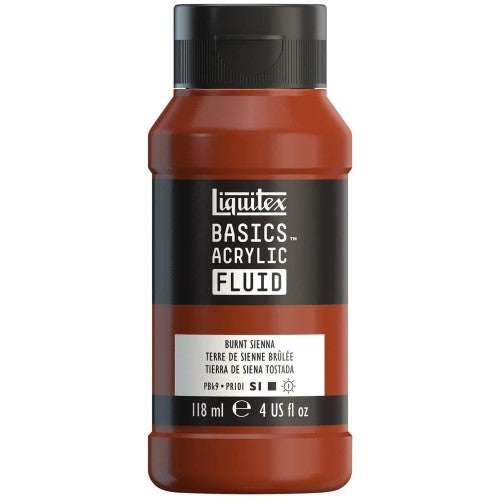 Liquitex Basics Acrylic Fluid Paints 118ml BURNT SIENNA