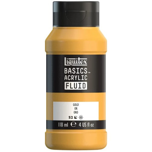 Liquitex Basics Acrylic Fluid Paints 118ml GOLD