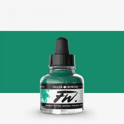 Daler Rowney FW Acrylic Inks 29.5ml DARK GREEN 326 D160029326