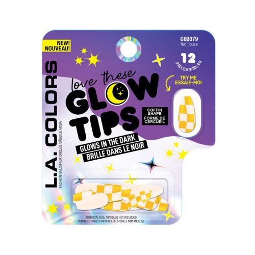 Glows in the Dark Nail Tip - LA Colors (Coffin Funhouse)
