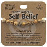 Self Belief Bracelet Brown Jasper - Set of 2