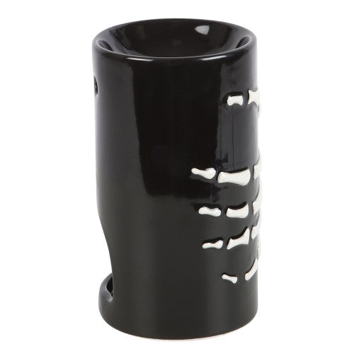 Skeleton Hand Black Ceramic Oil Burner