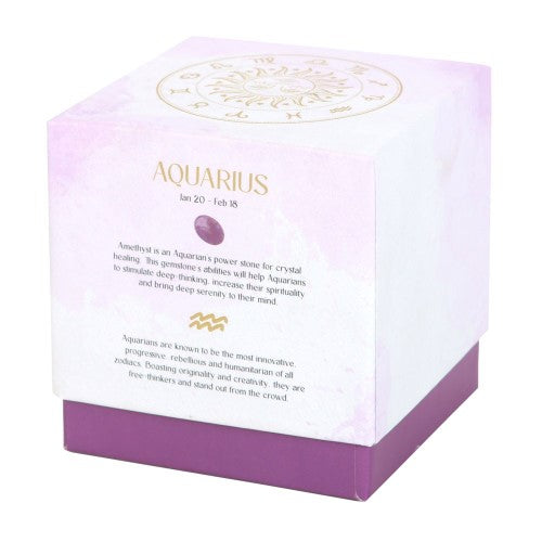 Aquarius Bergamot & Mandarin Gemstone Glass Candle