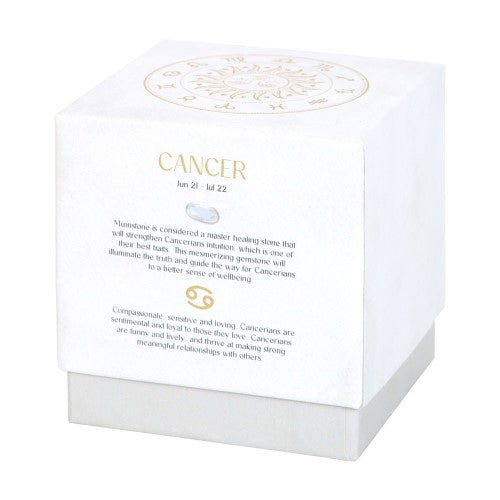 Cancer Orange & Chamomile Gemstone Glass Candle