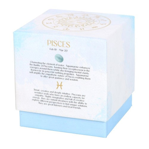 Pisces Gardenia Gemstone Glass Candle