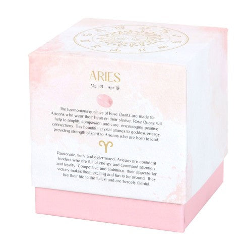 Aries Cedarwood Gemstone Glass Candle