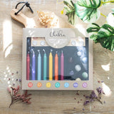 Chakra Energy Candles, Crystals and Candle Holder Gift Set
