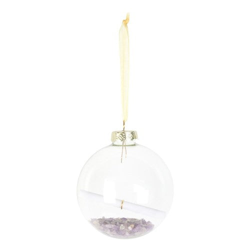 Amethyst Manifestation Glass Christmas Bauble Kit