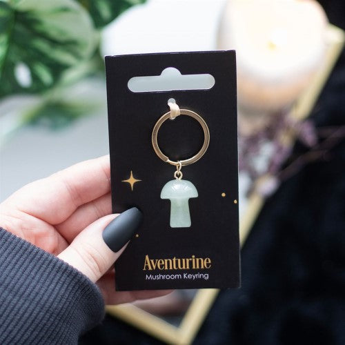 Aventurine Mushroom Keyring
