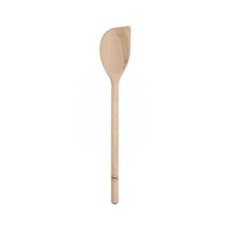 T&G Scraper Spoon Beech 300mm, eco-friendly wood kitchen tool for mixing, scraping, and serving food. Pack of 6.