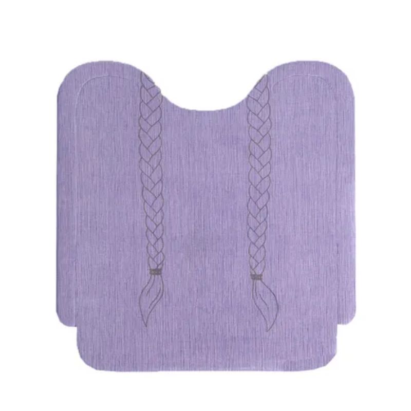 Pack of 60 stylish disposable bibs for girls with soft textile-like feel and waterproof backing, perfect for mess-free meals.