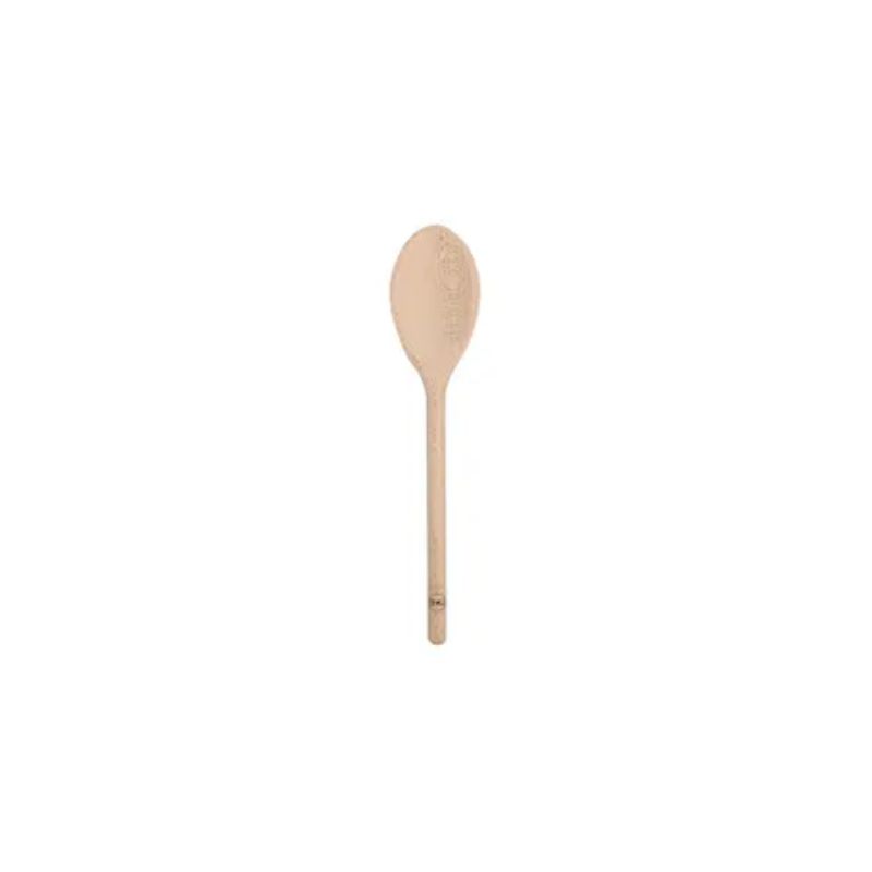 T& G Spoon Beech 350mm, eco-friendly wooden kitchen spoon pack of 6, perfect for stirring and serving ingredients.