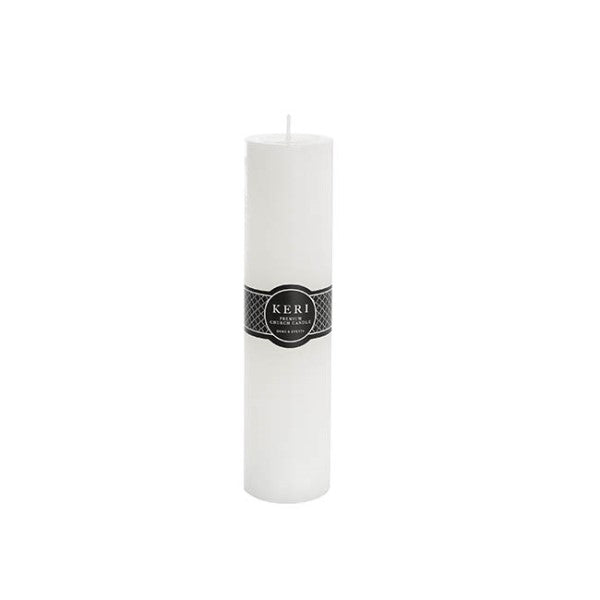 Event Flat Top Pillar Candle 36HR White Unscented
