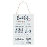 Surf's Up Beach Rules Hanging MDF Sign