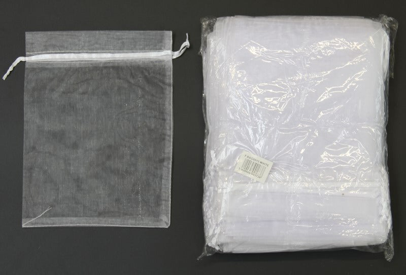 Organza Bag 17x23cm Pack 100 - White