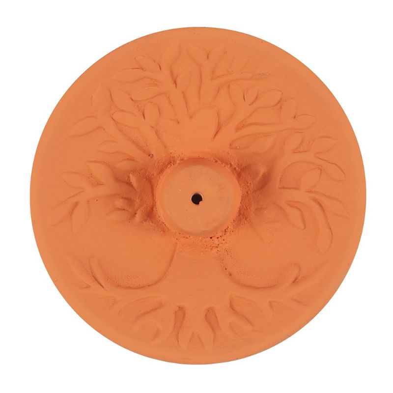Tree Of Life Terracotta Incense Plate