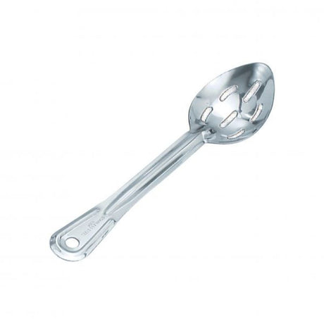 Chef Inox 330mm stainless steel basting spoon with slotted head, designed for efficient basting and flavor layering.