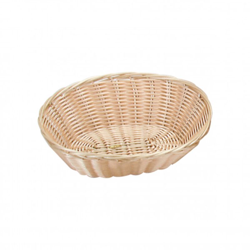 Sleek Chef Inox Round Bread Basket, 230mm stainless steel for serving fresh bread and pastries elegantly.