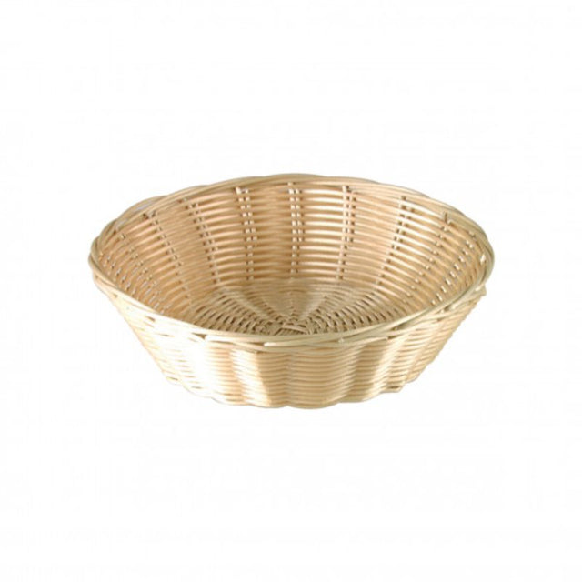 Elegant 230mm oval stainless steel bread basket for serving and displaying bread, rolls, or pastries with style.