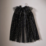 Witch Cape - Fancy Dress Black & Gold Star