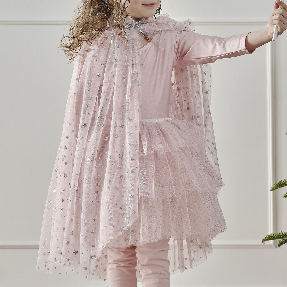 Fairy Princess Costume Tutu - Fancy Dress Pink & Silver Sparkle  (5-7 Years)